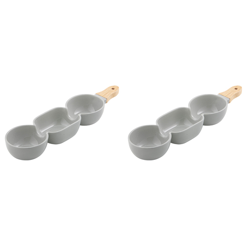 2PK Ladelle Alto Serve & Share 3 Part 40x9.8cm Serve Stick - Grey