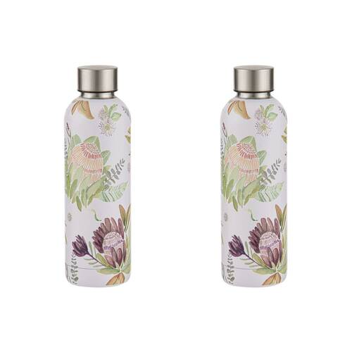 2PK Leura Stainless Steel 500ml Water Drink Bottle/Flask - Cream