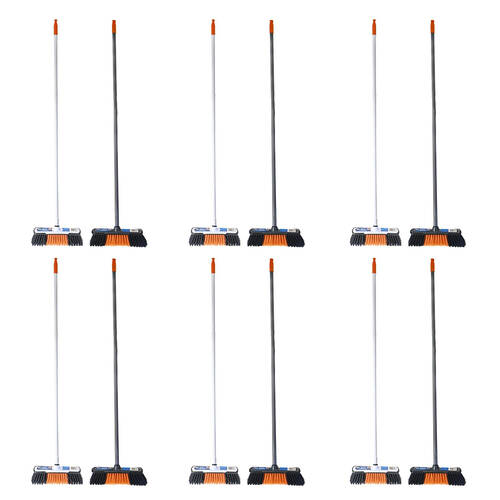 12PK Boxsweden Essentials Indoor Broom w/ 1.2m Handle - Assorted