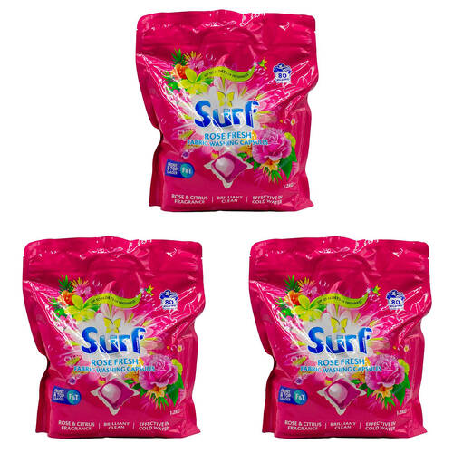 240pc Surf Fabric Washing Capsules Front & Top Loader - Rose Fresh