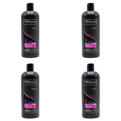 4PK Tresemme 750ml Shampoo Volume & Fullness For Fine & Thin Hair