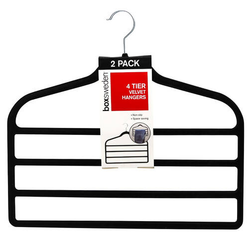 2pc Boxsweden 4-Tier Velvet Hangers