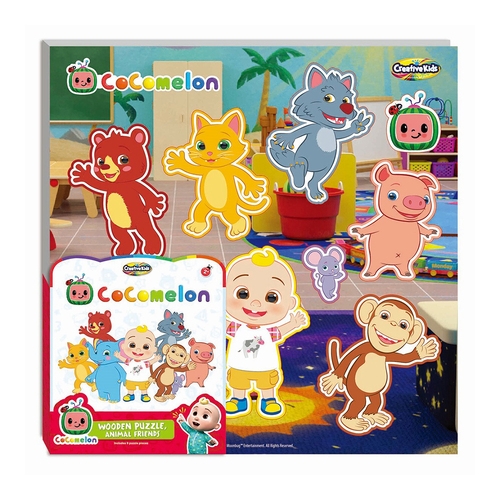 9pc Creative Kids Cocomelon Chunky Puzzles Animal Friends Book Children 2y+