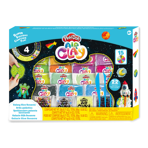 Play-Doh Air Clay Galaxy Glow Bonanza Set Kids Toy 4y+