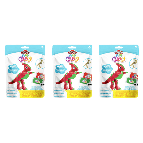 3PK Play-Doh Air Clay Parasaurol Dinosaur Kids Art Craft Toy 4y+