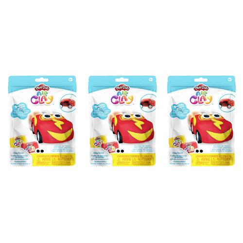 3PK Play-Doh Air Clay Car Racer Kids Art Craft Toy 4y+ Red