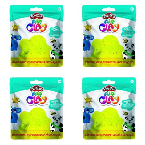 4PK Play-Doh 2oz Air Clay Kids Art Craft Play Toy 3y+ Yellow