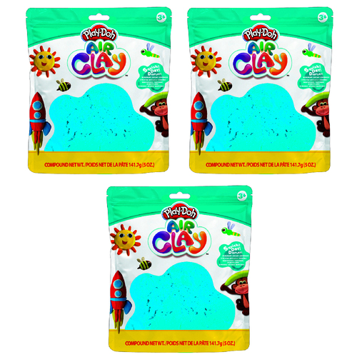 3PK Play-Doh 5oz Air Clay Kids Art Craft Play Toy 3y+ Blue