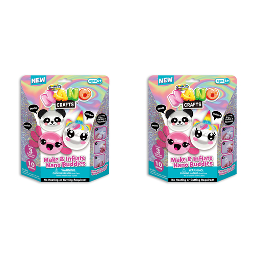 2PK Nano Crafts Make & Inflate Nano Buddies Kids Art Toy 6y+