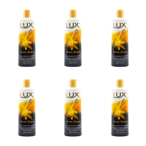 6PK Lux 250ml Perfume Shower Gel Body Wash Dream Delight