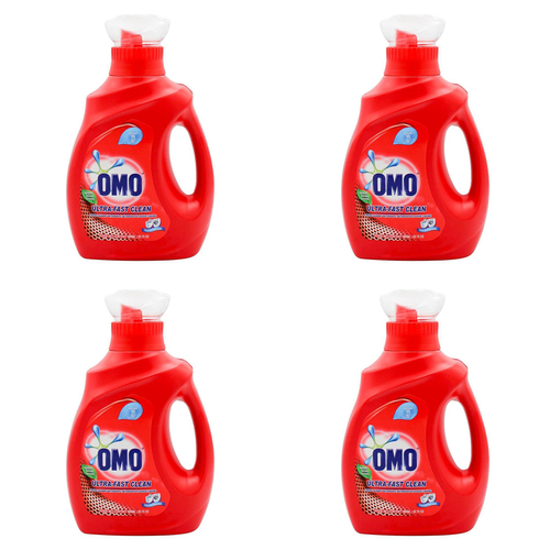 4PK Omo Laundry Liquid Detergent Ultra Fast Clean Effective Stain Removal 968ml