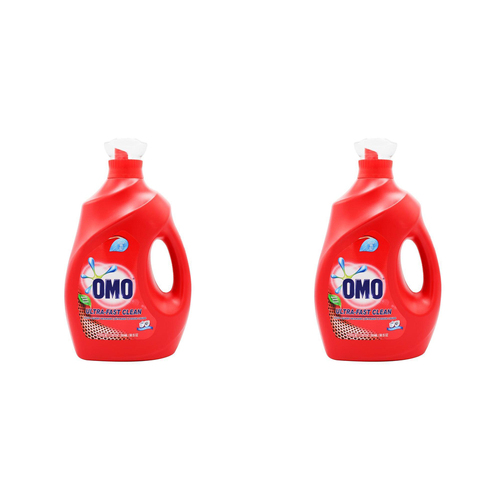 2PK Omo Laundry Liquid Detergent Ultra Fast Clean Fresh Scent 2.9L