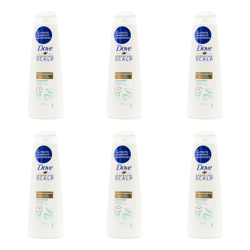 6PK Dove Dermacare Scalp 300ml Conditioner Anti-Dandruff Clean & Fresh