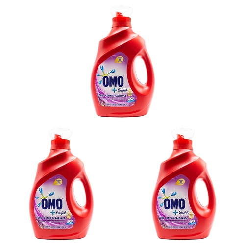 3PK Omo Comfort Auto Liquid Laundry Detergent Lavender Front + Top Loader 1.9L