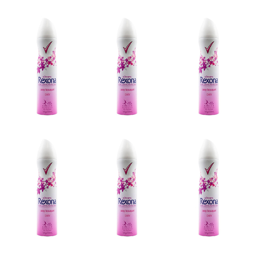 6PK Rexona 150G Deodorant Women Sexy Bouquet Antiperspirant 48h Bodyspray