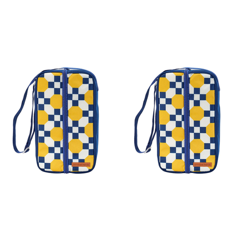 2PK Annabel Trends Picnic Bottle Bag 35x18cm - Retro Tile