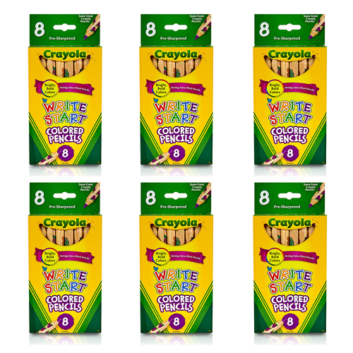 48pc Crayola Write Start Pre-Sharpened Coloured Pencils 6y+