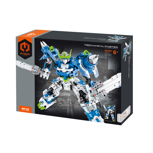 941pc iM.Master Mecha Building Blocks Kids Toy Kit Blue 6y+