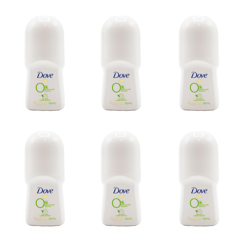 6PK Dove 50ml Antiperspirant Roll On Deodorant 48h Cucumber & Green Tea