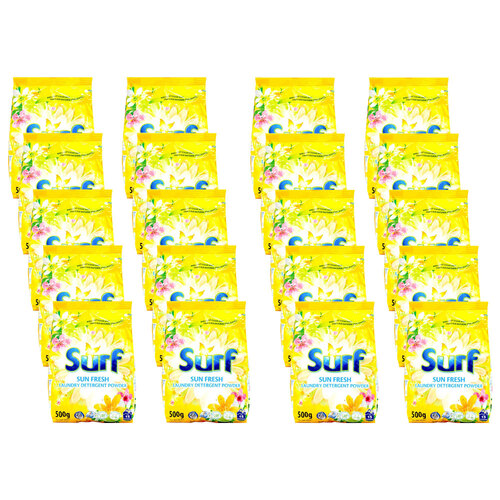 20PK Surf Laundry Washing Detergent Powder 500g - Sun Fresh