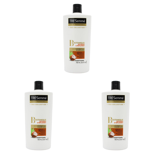 3PK Tresemme 700ml Botanique Nourish & Replenish Hair Care Conditioner