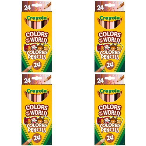 96pc Crayola Colours Of The World Pencils 3+