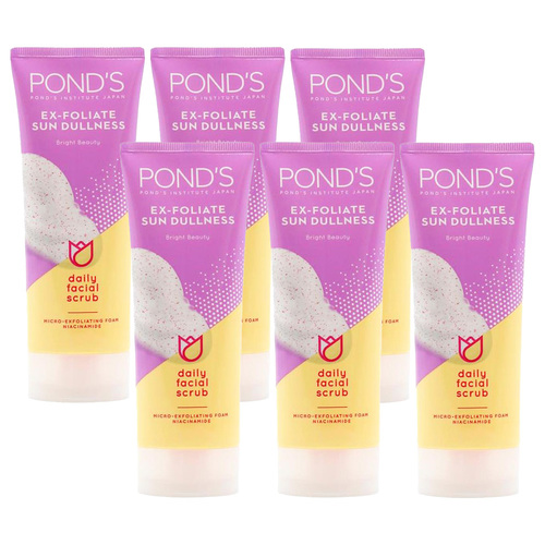 6PK Ponds Bright Beauty Daily Foam Facial Cleanser 100g