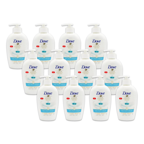 12PK Dove 250ml Care & Protect Antibacterial Liquid Hand Wash