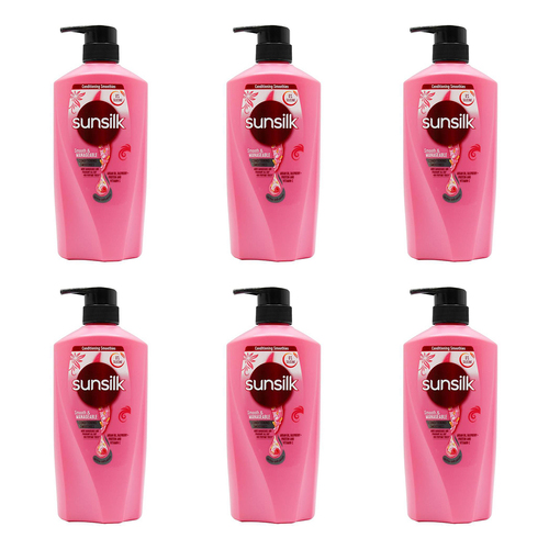 6PK Sunsilk 625ml Conditioner Smooth & Manageable Silky Hair Care