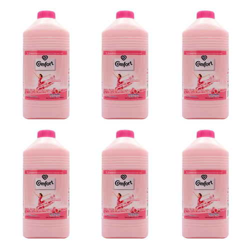 6PK Comfort Fabric Conditioner Kiss Of Flowers Rose Fresh Gentle Formula 2L