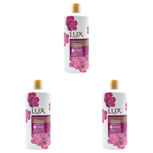 3PK Lux 600ml Body Wash Charming Peony w/ Orange Oil Scent