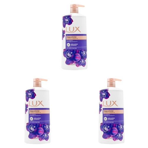 3PK Lux 900ml Body Wash Liquid Bath Soap Magical Orchid