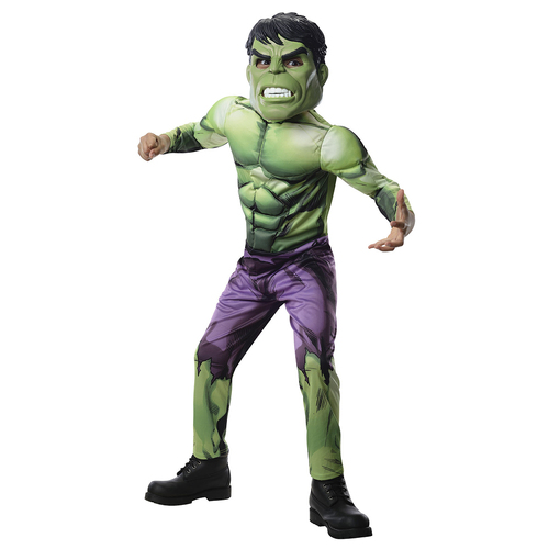 Marvel Avengers Hulk Deluxe Jumpsuit/Mask Costume Children/Kids Size 6-8y