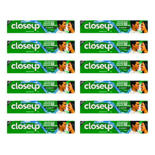 12PK Closeup 65g Fluoride Toothpaste Tube Menthol Fresh Dental Care