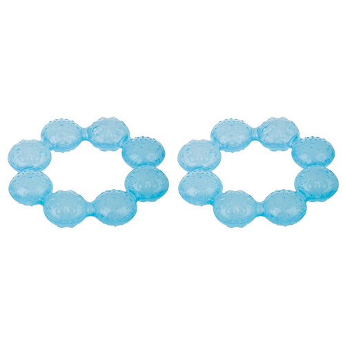 2PK Nuby Icybite Cooling Baby Ring Teeth/Gums Teether Assorted