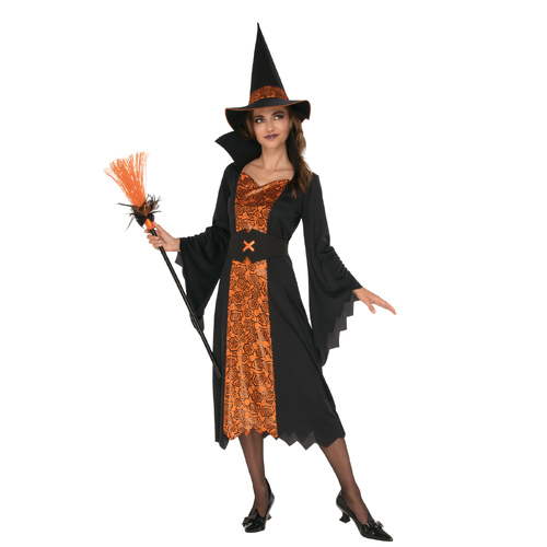 Rubies Witch Orange & Black Opp Women's Dress Up Costume - Size L