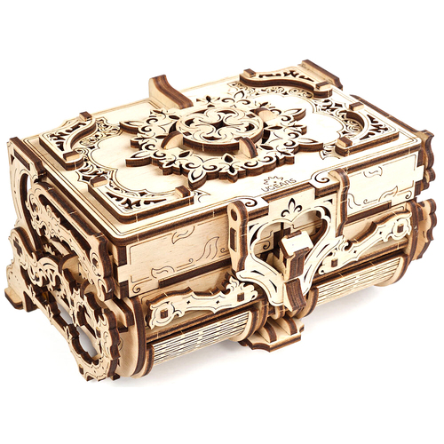 Ugears Antique Box Mechanical DIY Wooden 3D Puzzle 18pc