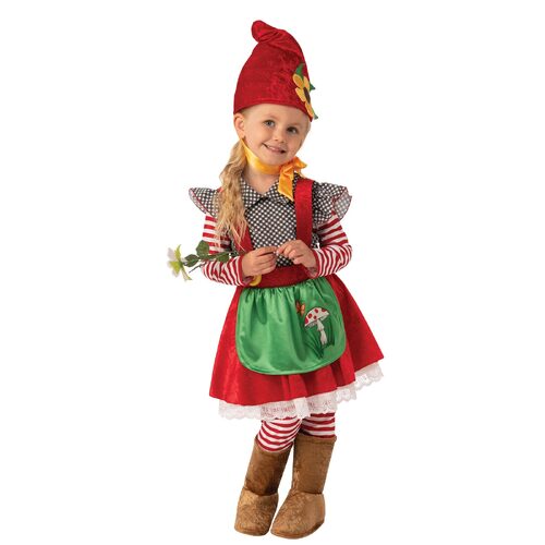 Rubies Garden Gnome Girl Girls Dress Up Costume - Size XS