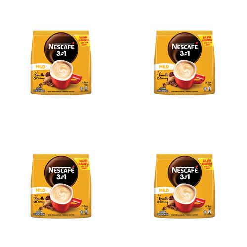 100pc Nescafe 3-in-1 Sticks Coffee Drink Mix 450g Mild