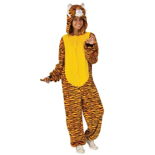 Rubies Tiger Furry Onesie Dress Up Costume - Size L-XL