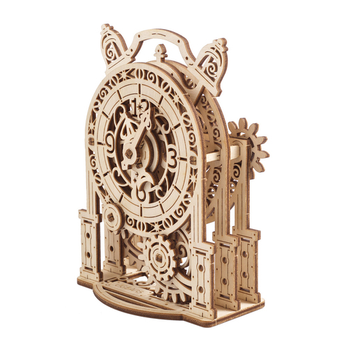 Ugears Vintage Alarm Clock Mechanical Wooden 3D Puzzle 43pc