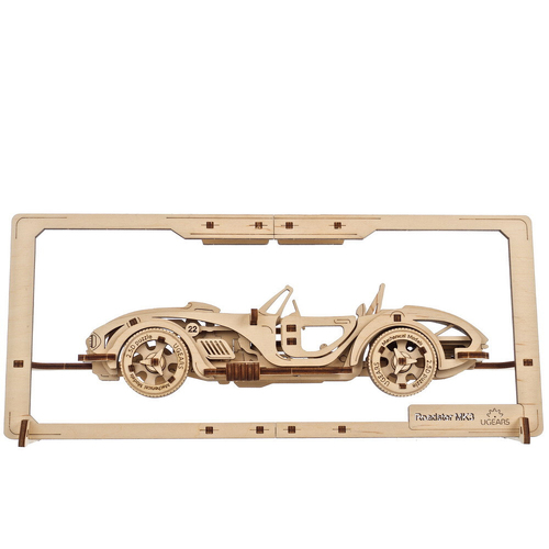 Ugears Roadster MK3 Mechanical DIY Wooden 2.5D Puzzle 62pc