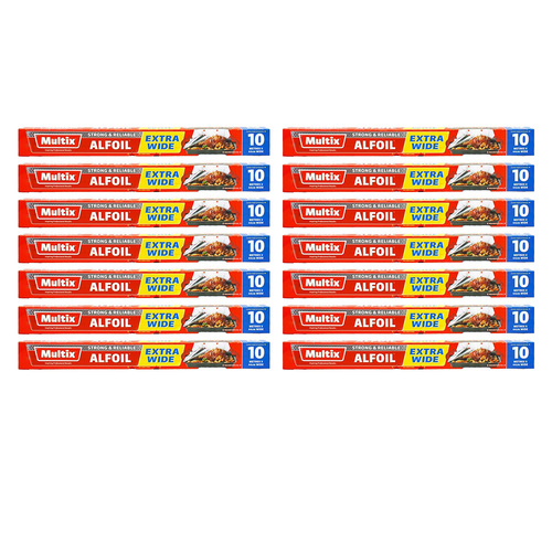 12PK Multix Alfoil Strong & Reliable Aluminium Foil Wrapper 10mx44cm