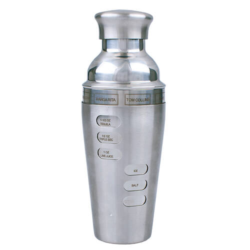 Bartender Stainless Steel Dial-A-Drink Cocktail Shaker 750ml - Satin