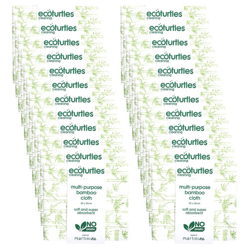 24PK Eco Turtles Multipurpose Bamboo Cloth Kitchen Cleaning