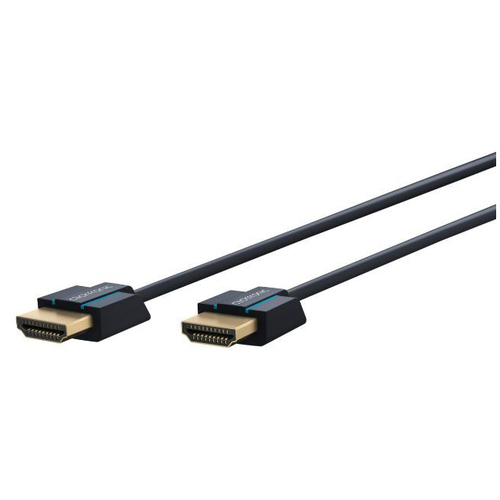 Clicktronic 1m Slim Male HDMI 2.0 Cable Connector - Black