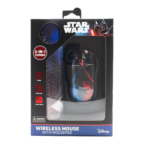 Disney Star Wars Bluetooth Wireless Mouse w/ Mousepad