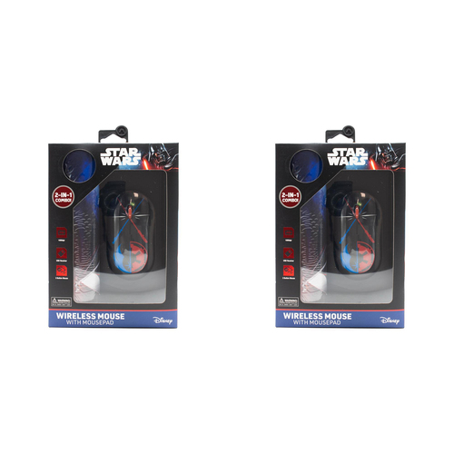 2PK Disney Star Wars Bluetooth Wireless Mouse w/ Mousepad