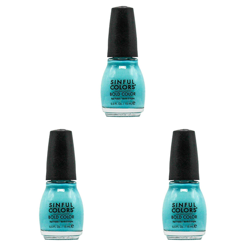 3PK Sinful Colors 15ml Bold Color Nail Polish - Wonder Mint 1599