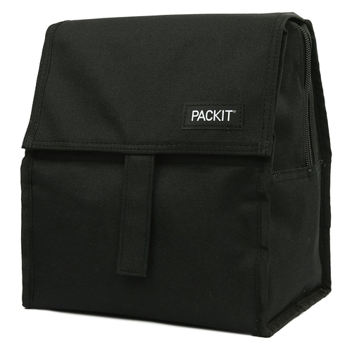 Packit Freezable Lunch Bag Travel Food Storage - Black